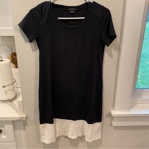 Theory Womens Black/White TShirt MIDI Dress. Size P/TP.